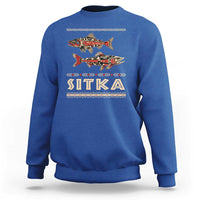Native American Alaska Sweatshirt Sitka Salmon Fishermen Art - Wonder Print Shop