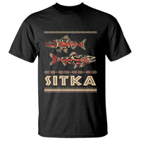 Native American Alaska T Shirt Sitka Salmon Fishermen Art - Wonder Print Shop
