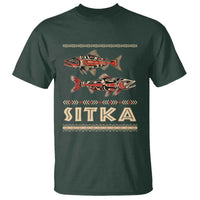 Native American Alaska T Shirt Sitka Salmon Fishermen Art - Wonder Print Shop