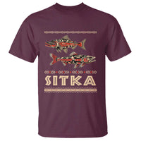 Native American Alaska T Shirt Sitka Salmon Fishermen Art - Wonder Print Shop