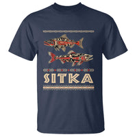 Native American Alaska T Shirt Sitka Salmon Fishermen Art - Wonder Print Shop