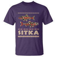 Native American Alaska T Shirt Sitka Salmon Fishermen Art - Wonder Print Shop