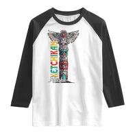 Native American Alaska Raglan Shirt Ketchikan Totem Pole