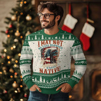 Native American Ugly Christmas Sweater May Not Be Full Blooded My Heart 100% Native - Wonder Print Shop