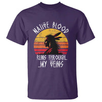 Native American Blood Runs Through My Veins T Shirt - Wonder Print Shop