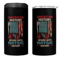 Make America Native Again America Flag 4 in 1 Can Cooler Tumbler
