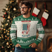 Make America Native Again America Flag Ugly Christmas Sweater - Wonder Print Shop