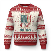 Make America Native Again America Flag Ugly Christmas Sweater - Wonder Print Shop