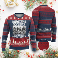Native American Ugly Christmas Sweater Original Homeland Security - Wonder Print Shop
