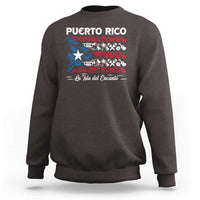 Puerto Rico La Isla Del Encanto Sweatshirt Puerto Rican Flag - Wonder Print Shop