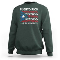 Puerto Rico La Isla Del Encanto Sweatshirt Puerto Rican Flag - Wonder Print Shop