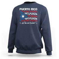 Puerto Rico La Isla Del Encanto Sweatshirt Puerto Rican Flag - Wonder Print Shop
