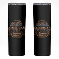American Indian Legendary Retro Biker Motorcycle Rider Skinny Tumbler