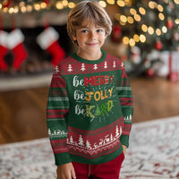 Xmas Be Merry Be Jolly Be Kind Ugly Christmas Sweater - Wonder Print Shop