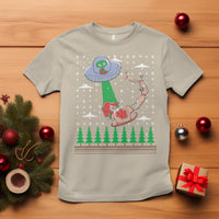 Christmas T Shirt Alien Invasion Space UFO Catch Santa - Wonder Print Shop