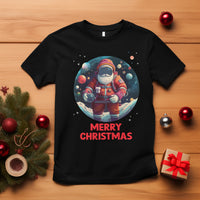 Christmas T Shirt Santa Astronaut Xmas Space Colorful Planet - Wonder Print Shop