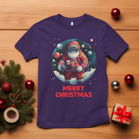 Christmas T Shirt Santa Astronaut Xmas Space Colorful Planet - Wonder Print Shop
