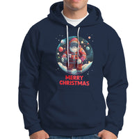 Christmas Hoodie Santa Astronaut Xmas Space Colorful Planet - Wonder Print Shop