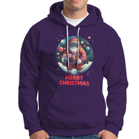 Christmas Hoodie Santa Astronaut Xmas Space Colorful Planet - Wonder Print Shop