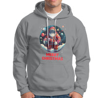 Christmas Hoodie Santa Astronaut Xmas Space Colorful Planet - Wonder Print Shop