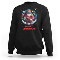 Christmas Sweatshirt Santa Astronaut Xmas Space Colorful Planet - Wonder Print Shop