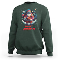 Christmas Sweatshirt Santa Astronaut Xmas Space Colorful Planet - Wonder Print Shop