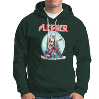 Sleigher Hail Santa Heavy Metal Christmas Rock Hoodie - Wonder Print Shop