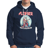 Sleigher Hail Santa Heavy Metal Christmas Rock Hoodie - Wonder Print Shop