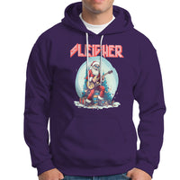 Sleigher Hail Santa Heavy Metal Christmas Rock Hoodie - Wonder Print Shop
