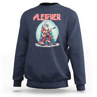 Sleigher Hail Santa Heavy Metal Christmas Rock Sweatshirt - Wonder Print Shop