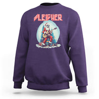 Sleigher Hail Santa Heavy Metal Christmas Rock Sweatshirt - Wonder Print Shop