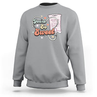 Valentine's Day Sweatshirt Retro Nurse Valentine You're So Sweet D10W Medical Peds PICU - Wonder Print Shop