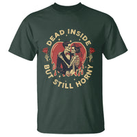 Dead Inside But Still Horny Vintage Skeleton Couple Valentine's Day T Shirt - Wonder Print Shop