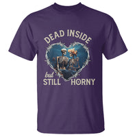 Dead Inside But Still Horny Skeleton Couple Valentine's Day T Shirt - Wonder Print Shop