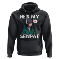 Valentine's Day Couple Matching Hoodie He's My Senpai Funny Anime Girlfriend - Wonder Print Shop