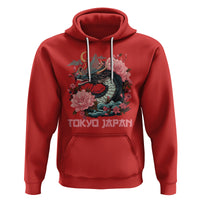 Tokyo Japan Dragon Hoodie Asian Inspired Retro Aesthetic Sakura Japanese Cherry Blossoms - Wonder Print Shop