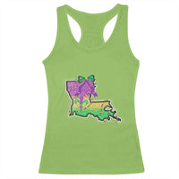 Louisiana Mardi Gras Coquette Racerback Tank Top