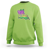 Louisiana Mardi Gras Coquette Sweatshirt