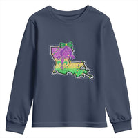 Louisiana Mardi Gras Coquette Youth Sweatshirt