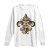 NOLA New Orleans Louisiana Long Sleeve Shirt Mardi Gras Mask Fleur De Lis