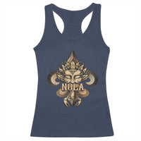 NOLA New Orleans Louisiana Racerback Tank Top Mardi Gras Mask Fleur De Lis