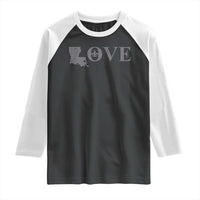LOVE Louisiana Raglan Shirt Fleur De Lis LA Map