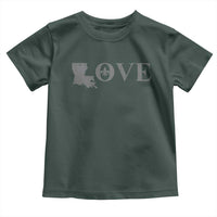 LOVE Louisiana Toddler T Shirt Fleur De Lis LA Map
