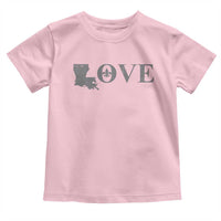 LOVE Louisiana Toddler T Shirt Fleur De Lis LA Map