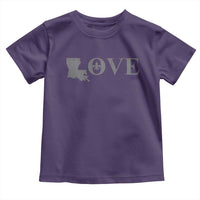 LOVE Louisiana Toddler T Shirt Fleur De Lis LA Map