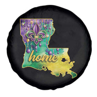 Home Louisiana Spare Tire Cover Mardi Gras Fleur De Lis LA Map