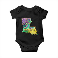 Home Louisiana Baby Onesie Mardi Gras Fleur De Lis LA Map