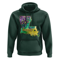 Home Louisiana Hoodie Mardi Gras Fleur De Lis LA Map