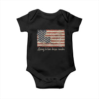 Louisiana Baby Onesie Laissez Les Bon Temps Rouler American Flag