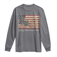 Louisiana Long Sleeve Shirt Laissez Les Bon Temps Rouler American Flag